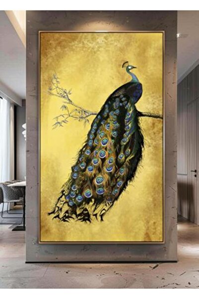 lawhat لوحات فنية طاووس مطبوعة على قماش الكانفس موديل ( 2512)
