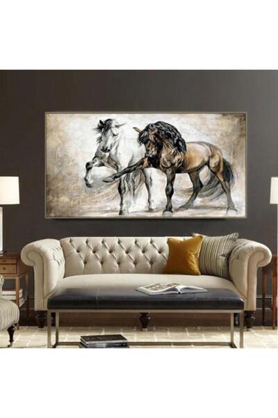lawhat لوحات فنية خيل مطبوعة على قماش الكانفس موديل ( 2265)