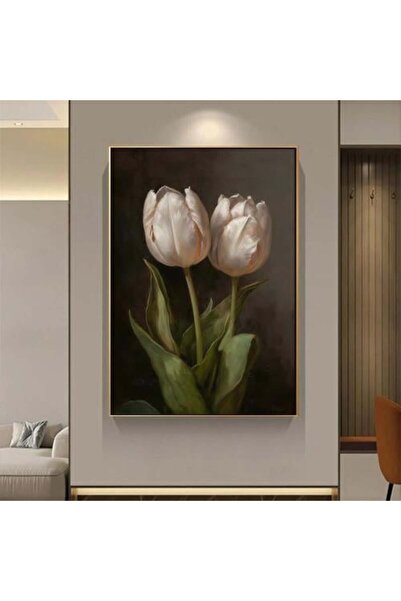 lawhat لوحات فنية مطبوعة ورد على قماش الكانفس موديل ( 2621)