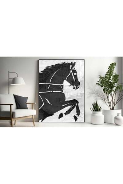 lawhat لوحات فنية مطبوعة خيل على قماش الكانفس موديل (2644)