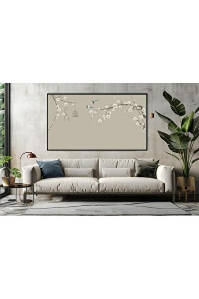 lawhat لوحات فنية عصافير مطبوعة على قماش الكانفس موديل ( 2387)