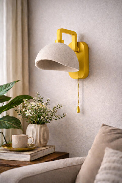 Limon 3D Desing Şarjlı Kablosuz Duvar Apliği LED Işıklı - Modern Başucu Lamba...