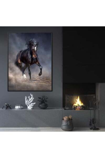 lawhat لوحات فنية الخيول مطبوعة على قماش الكانفس موديل ( 1125)