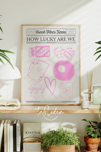 tablodea De câtă noroc ne ajută Dumnezeu? Tablou cu norocul scris de mână TD,...