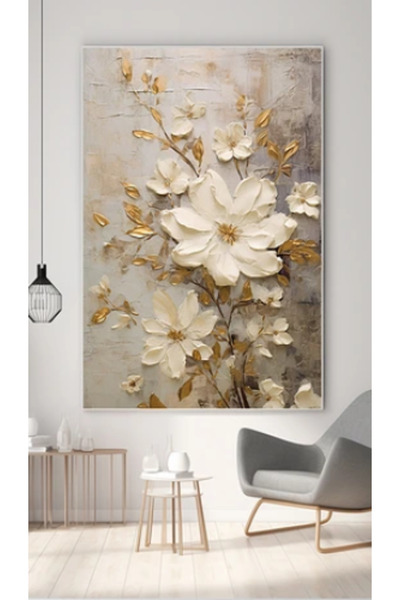 lawhat لوحات فنية مطبوعة ورد على قماش الكانفس موديل ( 2584)