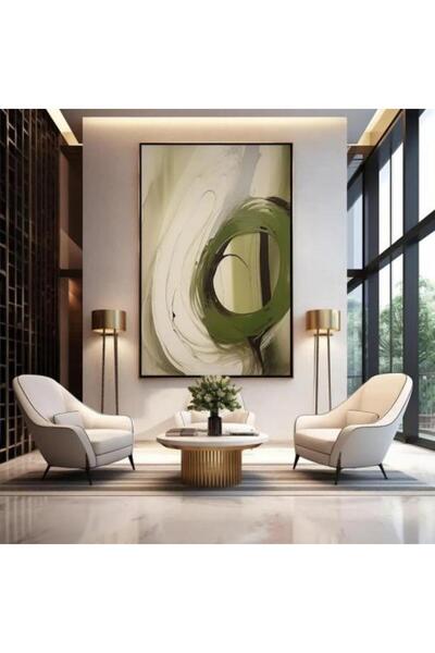 lawhat لوحة ديكور منزلي تجريدية مطبوعة على قماش الكانفس موديل (2877)