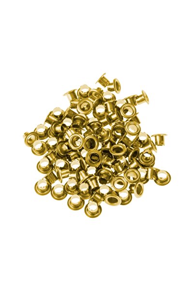 EXTOL CRAFT Eyelets - staples, set of 100 pieces, 10261, Gold color, 4/8mm