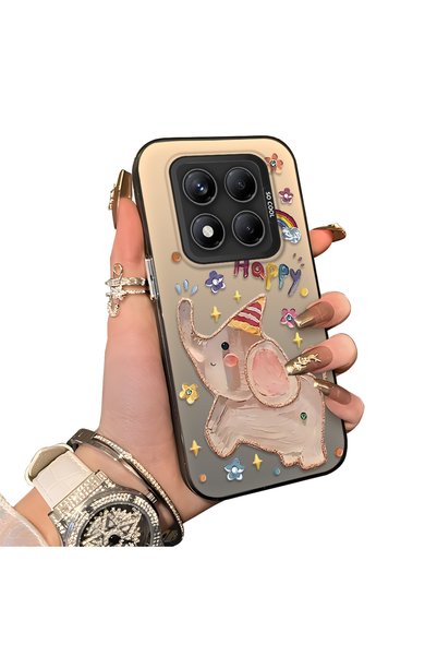 NO BRAND Xiaomi Redmi Note 14 Pro 5g Compatible Cartoon Elephants Patterns