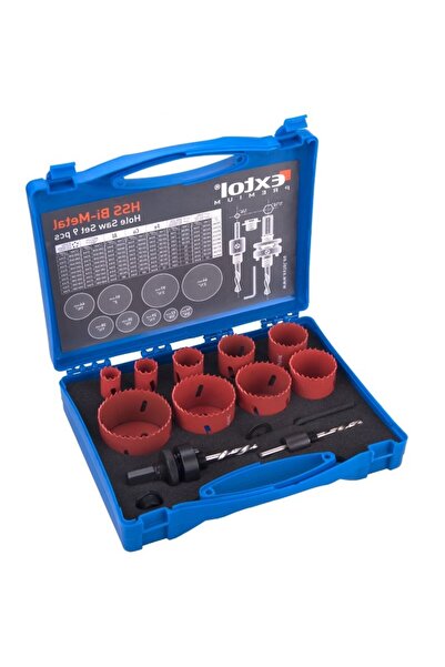 Extol Set of 9 universal cores, Extol, 9 diameters O 19-64 mm, HSS / Bi-metal