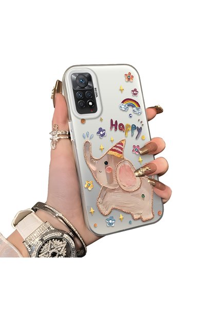 NO BRAND Xiaomi Redmi Note 11 Pro Compatible Cartoon Elephants Patterns