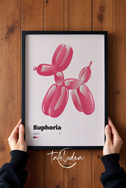 tablodea Tablou cu câine cu balon roz în stil Pinterest TD Decor de perete mo...