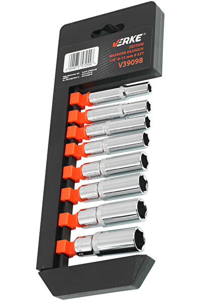 VERKE Set of long sockets 1/4" 6-13 mm 8 pcs, VERKE, V39098