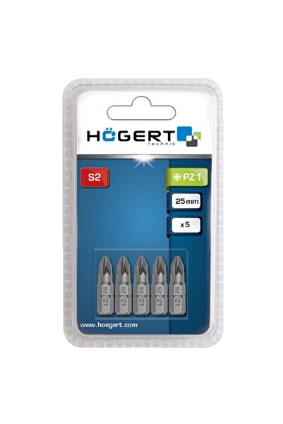 Hogert Set de 5 biți de șurubelniță, Hogert, hexagonale, PZ1, 25 mm