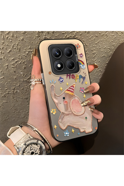 NO BRAND Xiaomi Redmi Note 14 Pro 5g Compatible Cartoon Elephants Patterns
