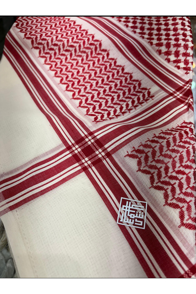 SH Classic shemagh, off-white red, mixed