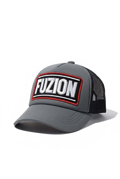 Generic FUZION Unisex Adjustable Mesh Trucker Cap – Dark Grey / Black Mesh