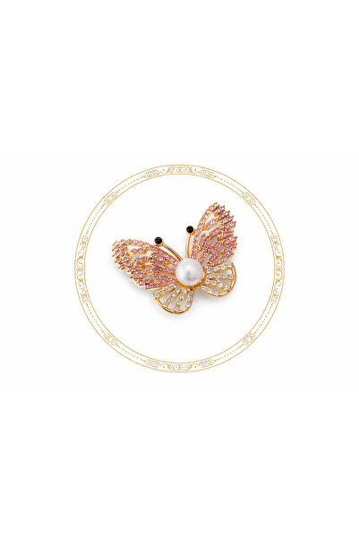 OEM Set de 12 broșe Mărțișor, 5 cm, Fluture cu cristale, cadou de 1 Martie