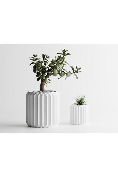 Sani Ghiveci decorativ Sani, Florida 100 x 100 x 103 mm, Alb Mat