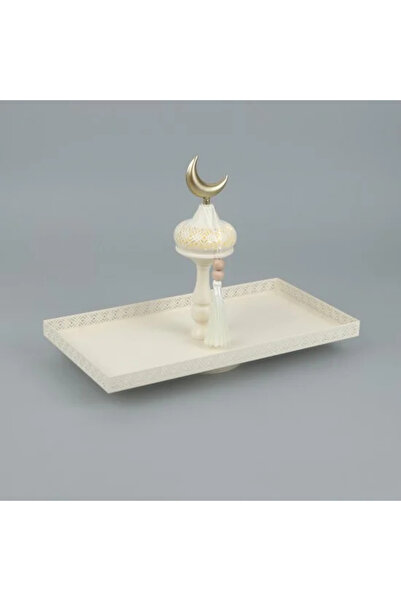 Generic Ramadan-themed decorative basket with a golden crescent moon
