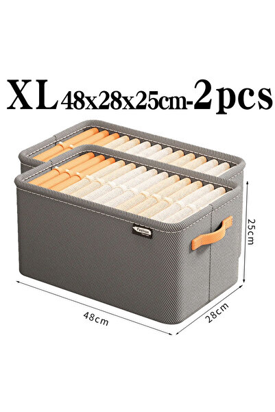 Choice منظم ملابس رمادي مقاس XL مكون من قطعتين، سميك، مناسب لتخزين البناطيل و...