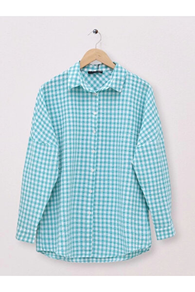 nedo7 Full Button Seersucker Shirt -Mint