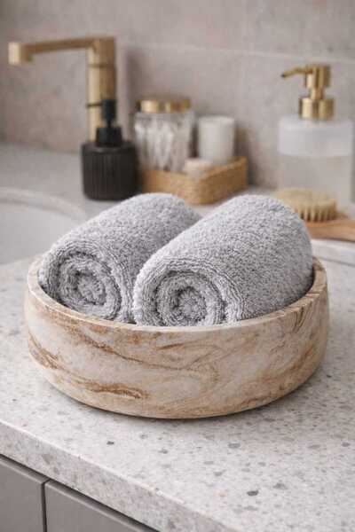 lufen deco Marble Patterned Concrete Towel Holder Bathroom Toilet Wc Multi-Pu...
