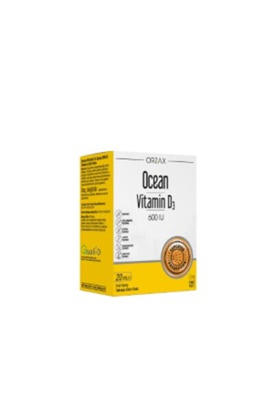 Orzax Ocean Vitamin D3 600 Iu Oral Sprey 20 Ml