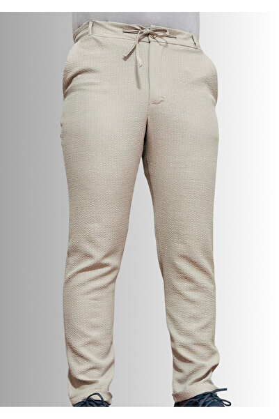 Man Klas Seersucker Fabric Men's Pants Jagger Comfortable Fit Jogger Sweatpants