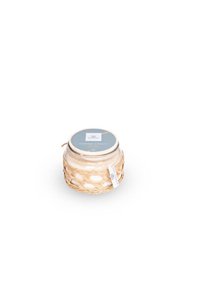 Generic Transparent glass scented candle with grass