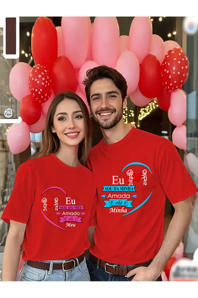 Deocept Unisex Couple Combination 1Pc Women's Model Valentine's Day Printed C...