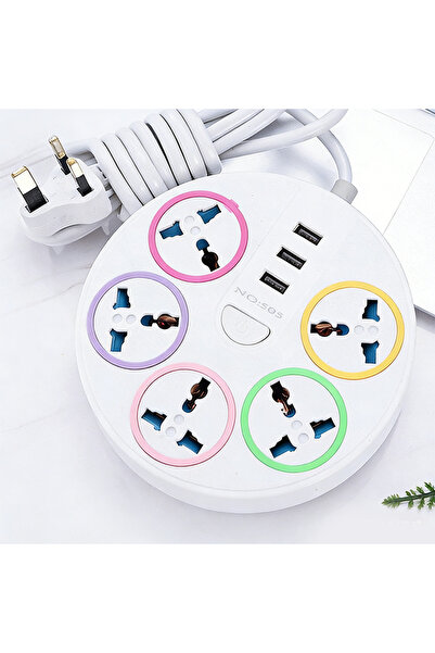 Sumkyle Protector Power Strip Multi Plug Outlet Extension Cord with Multiple ...