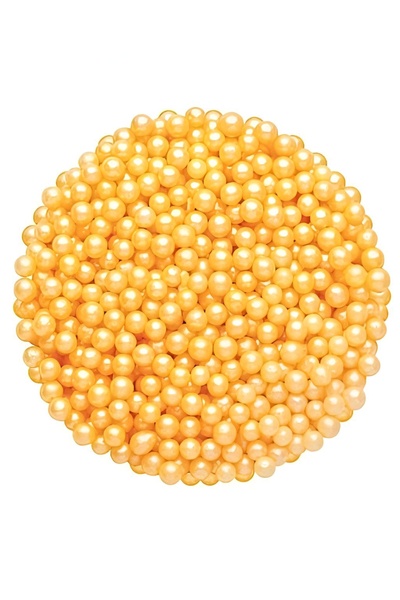 telaşe memuru Sarı 2 mm Boncuk Sprinkles 45gr - Yenilebilir Pasta Süsü