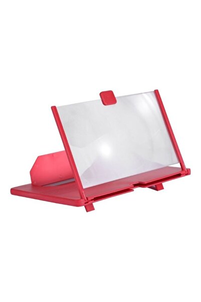 Generic حامل مكبر شاشة الهاتف المحمول والتابلت باللون الأحمر