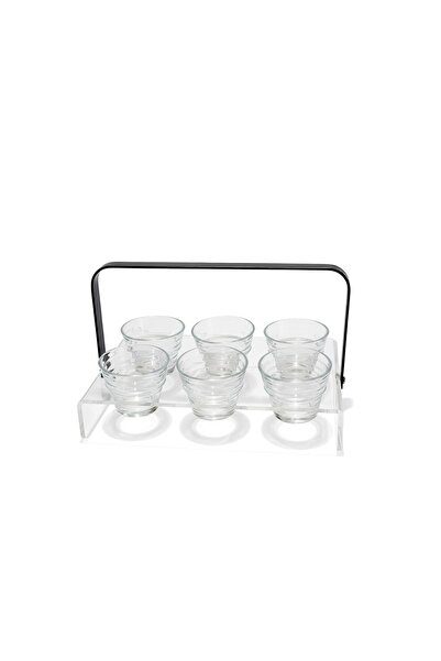 Glaze 7-Piece Glass Cawa Cup Set with Holder from