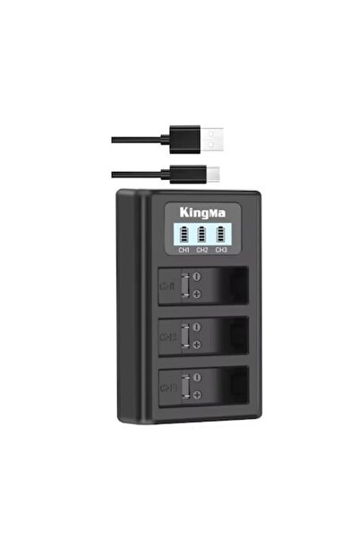 KingMa Încărcător triplu pentru GoPro Hero 5, 6, 7, 8