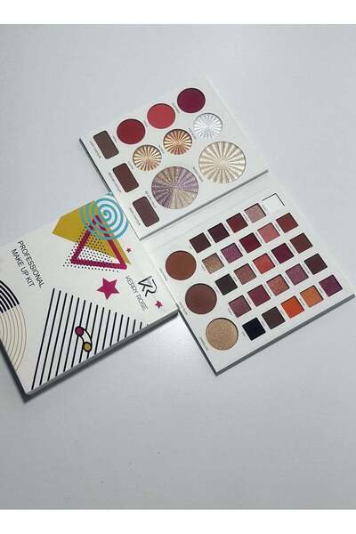 Kerry Rose مجموعة كاملة من ظلال العيون، وأحمر الخدود، وكونتور كريمي، وهايلايت...