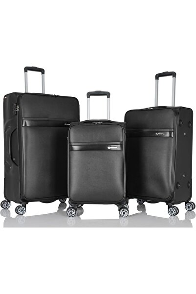 Assoda 3-Piece High-Quality PU Leather Travel Bag Set