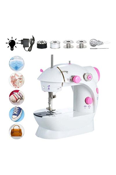 Generic ماكينة خياطة كهربائية محمولة NA-H8160 أبيض/وردي