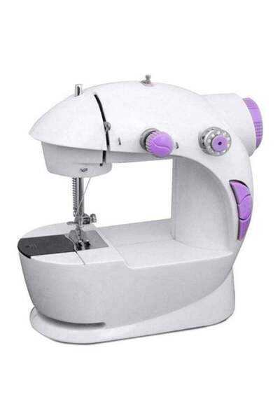 Generic Portable Mini Sewing Machine HHE-7751 White/Purple