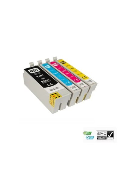Ulm Cart Set de 4 cartușe de cerneală compatibile Epson T-407XL T 407XL (45 m...