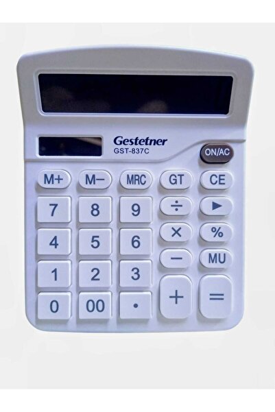 GESTETNER Hesap Makinesi Hem Güneş Enerjili Hem Pilli 12 Hane 12x15 Cm. Hesap...