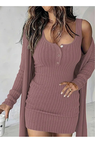 nedo7 Women's Strappy Round Neck Button Front Ruched Camisole Mini Dress and ...