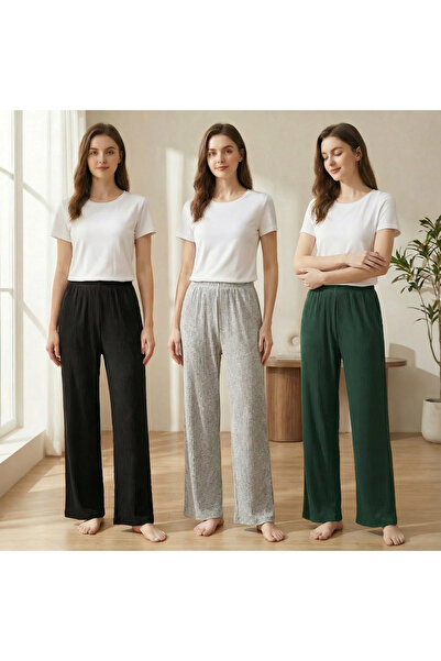 BY ARDELION 3-Piece Women's Lycra Comfortable Pants & Sweatpants, Casual Comf...