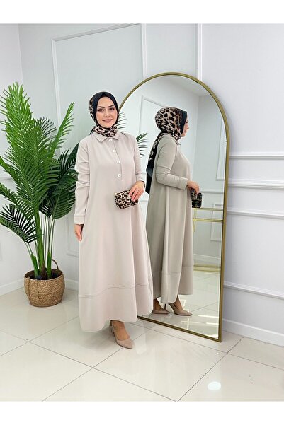Summer Store Ada Buttoned Crepe Hijab Dress