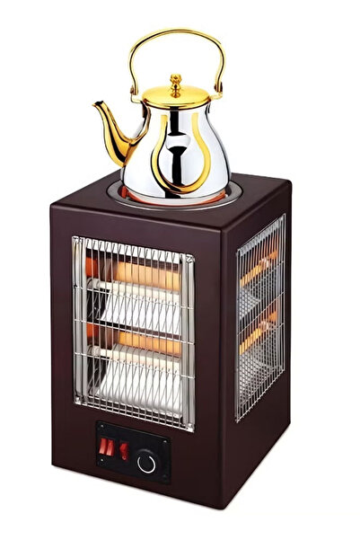 TOSCANA U 4-sided electric heater with cooking hob