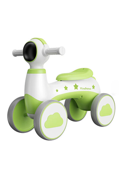 OEM Bicicleta de echilibru, fara pedale,cu 4 roti ,cu muzica si lumini,verde