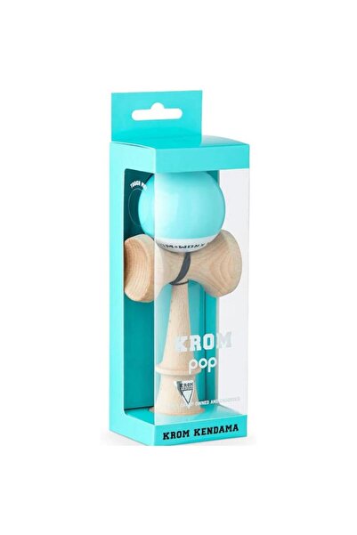 KROM Joc de indemanare Kendama Pop Albastru mat, grip, 8 ani+, ata de rezerva
