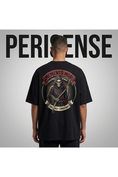 YRN COLLECTION Tricou oversize unisex din bumbac pieptănat premium, cu imprim...