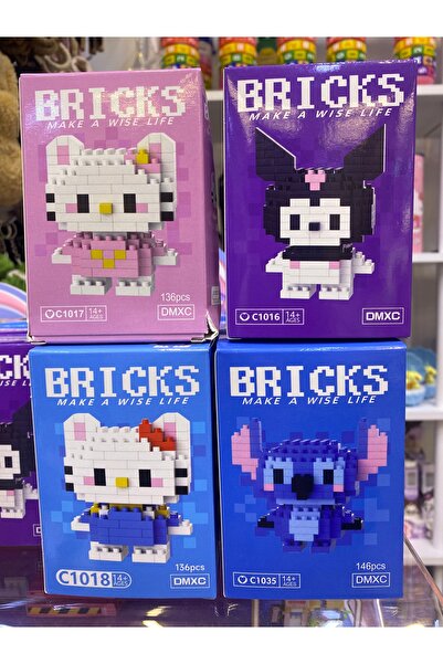 Sakura Konsept Bricks Lego Figür Stitch-Hello Kitty-Kuromi (Rastgele 1 Adet G...