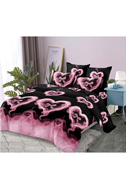 Sky Home Lenjerie de Pat Finet Single - 4 Piese, 140x200 cm, Cearceaf cu Elastic